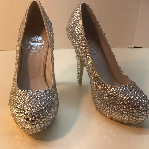 NWOT Crystal Studded Wedding Pumps Size 9 (UK 7 / EURO 39) - - Picture 3 of 16